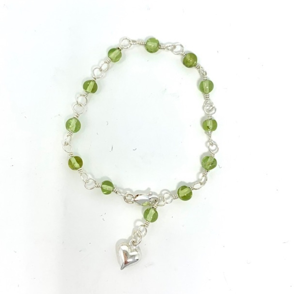 Children's Sterling Silver & Peridot Bracelet (set of 3)